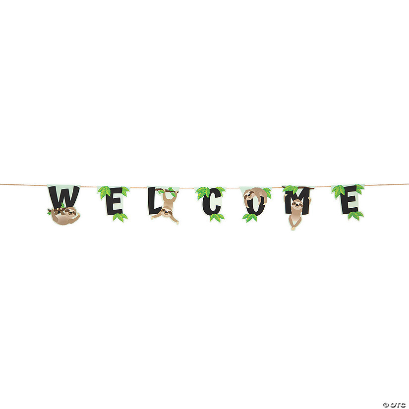 Sloth Welcome Pennant Banner Image