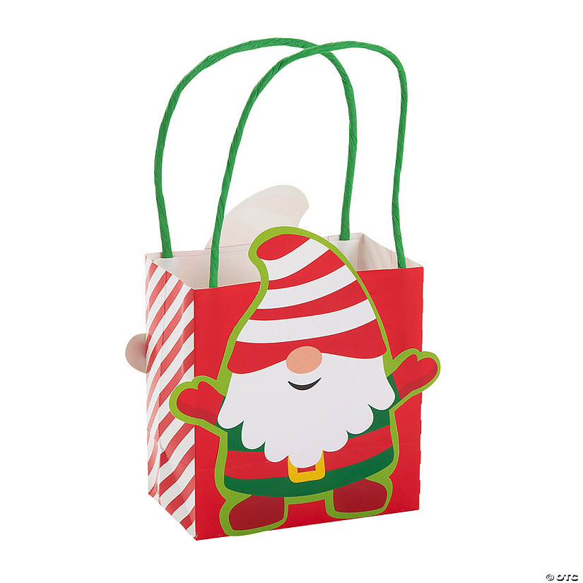 Small Christmas Gnome Gift Bags - 12 Pc. Image