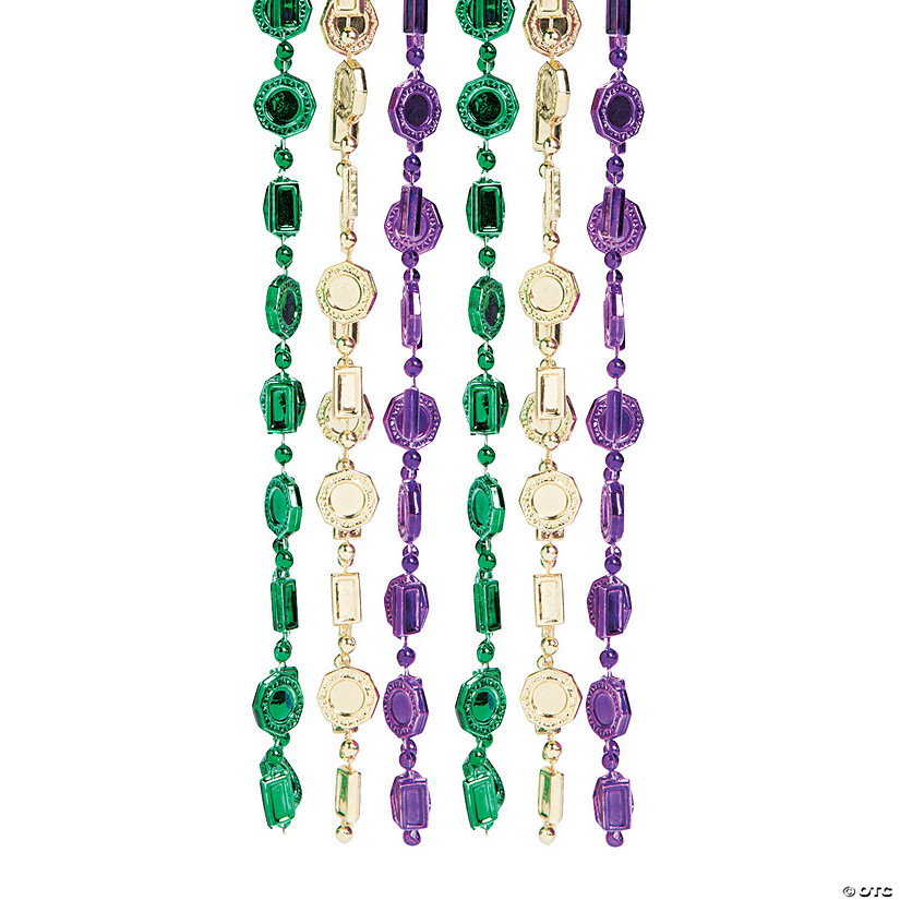 Small Coin Mardi Gras Bead Necklaces - 36 Pc. Image