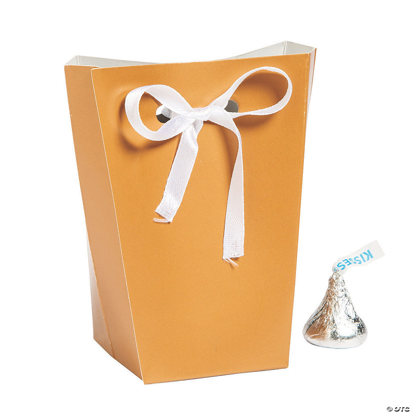 Small Copper Favor Boxes with Ribbon - 24 Pc. Image