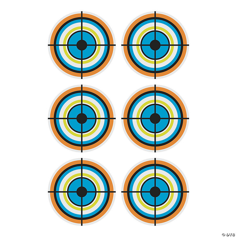 Small Dart Battle Target Cardboard Cutouts - 6 Pc. Image