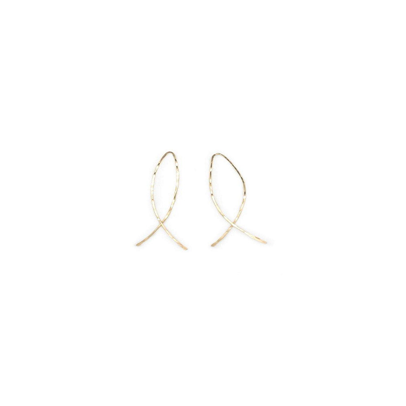 Small Fishtail Hammered Earring Image