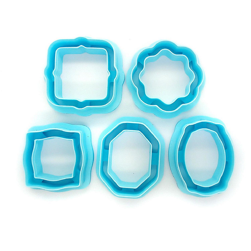 Small Frame Clay Cutter Set, About 1 Inch Tall, 5 pcs Image