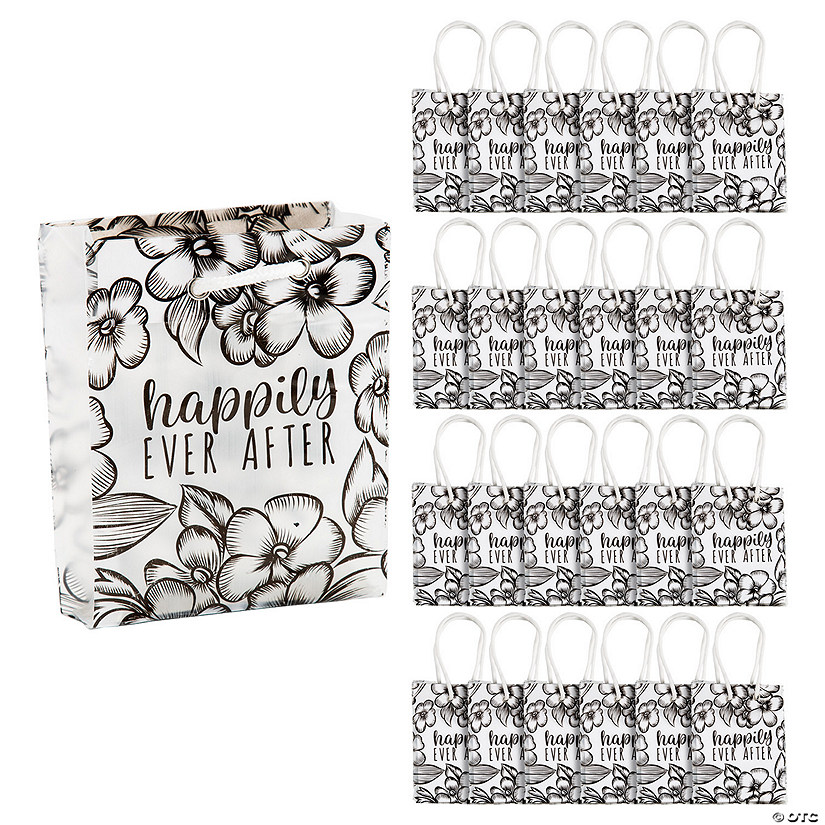 Small Frosted Happily Ever After Wedding Gift Bags Image