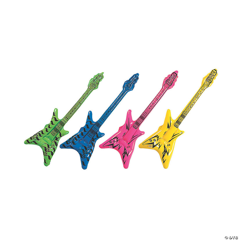 Small Inflatable V Guitars - 12 Pc. Image