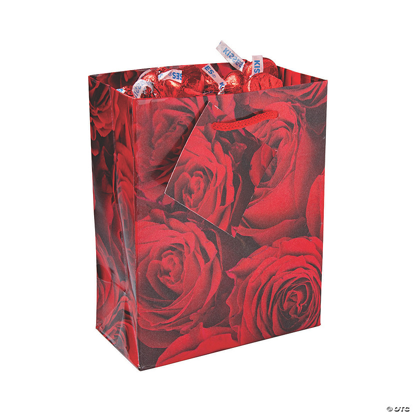 Small Rose Gift Bags with Tags Oriental Trading