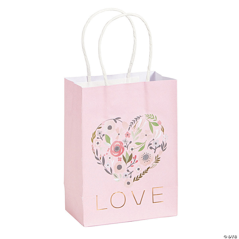 Small Rose Gold Bridal Shower Gift Bags Image