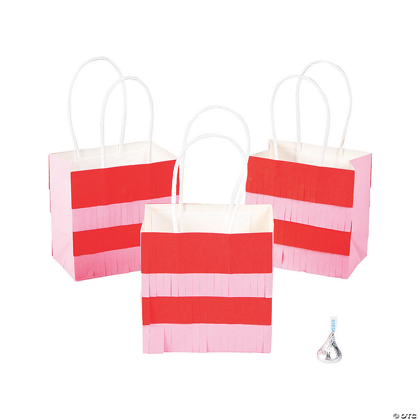 Small Valentine Fringe Gift Bags - 6 Pc. Image
