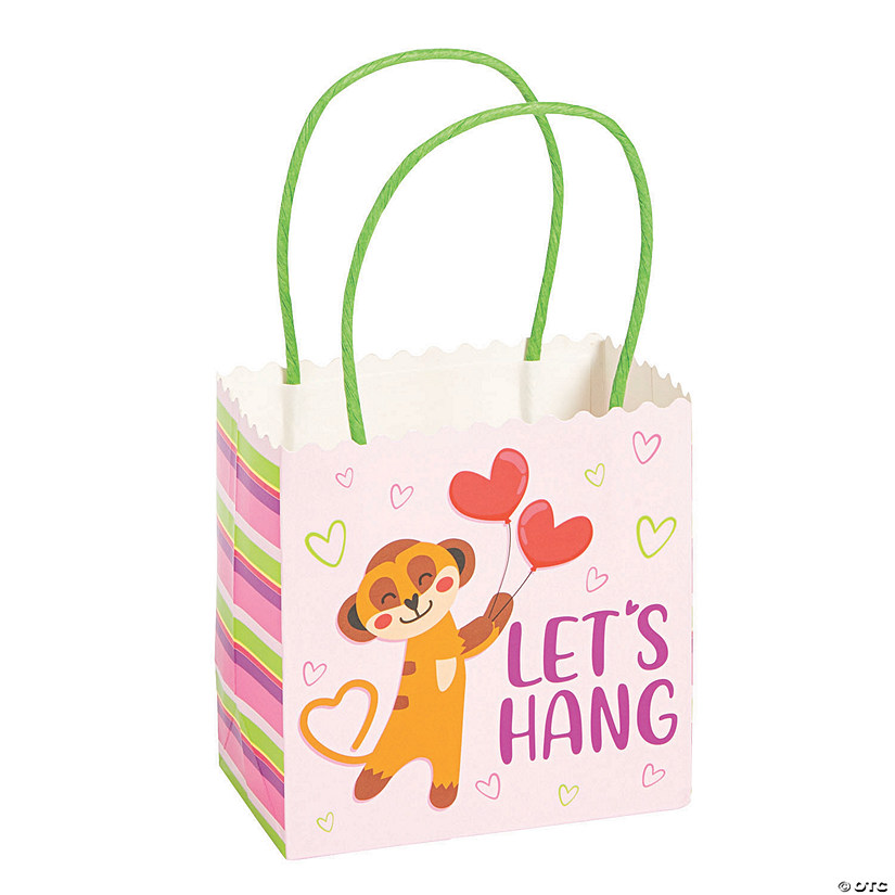Small Valentine Meerkat Gift Bags - 12 Pc. Image