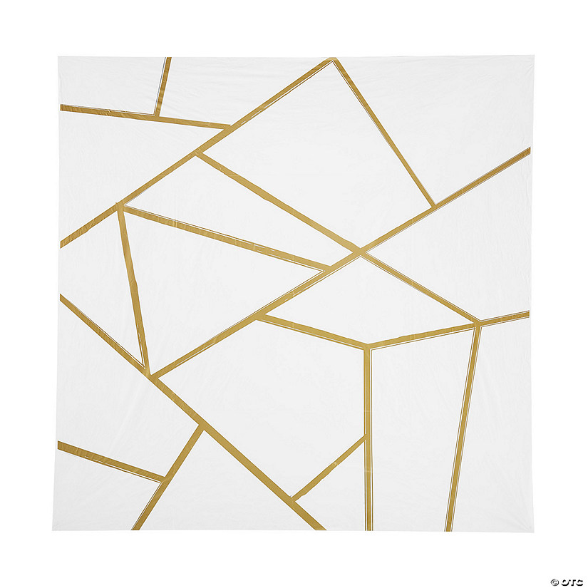 Small White & Gold Geometric Backdrop Banner Image