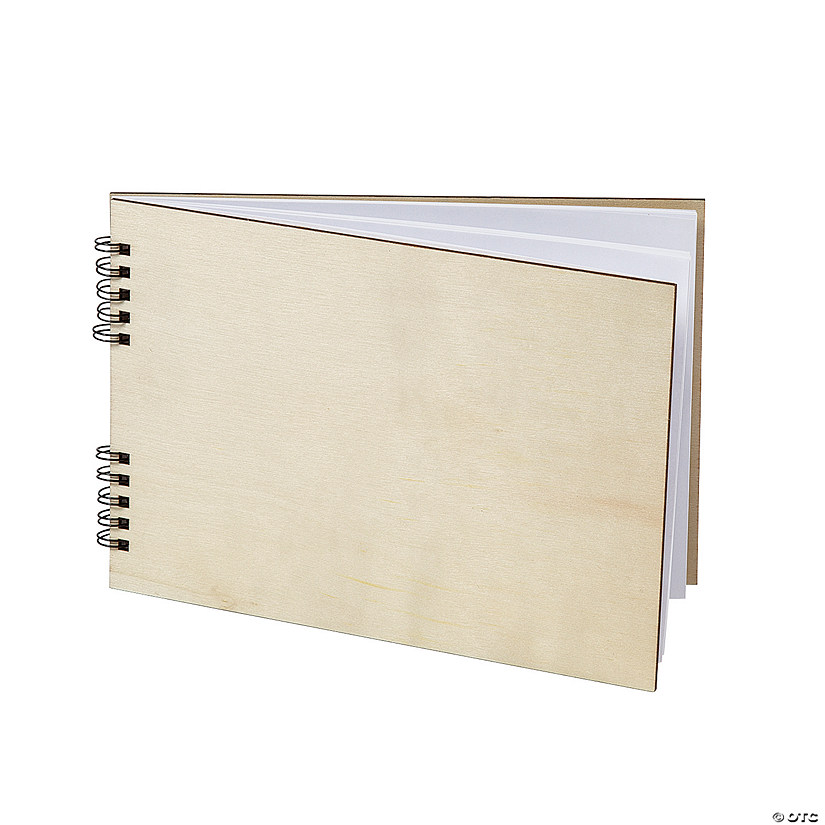 Small Wooden Cover Guest Book Image