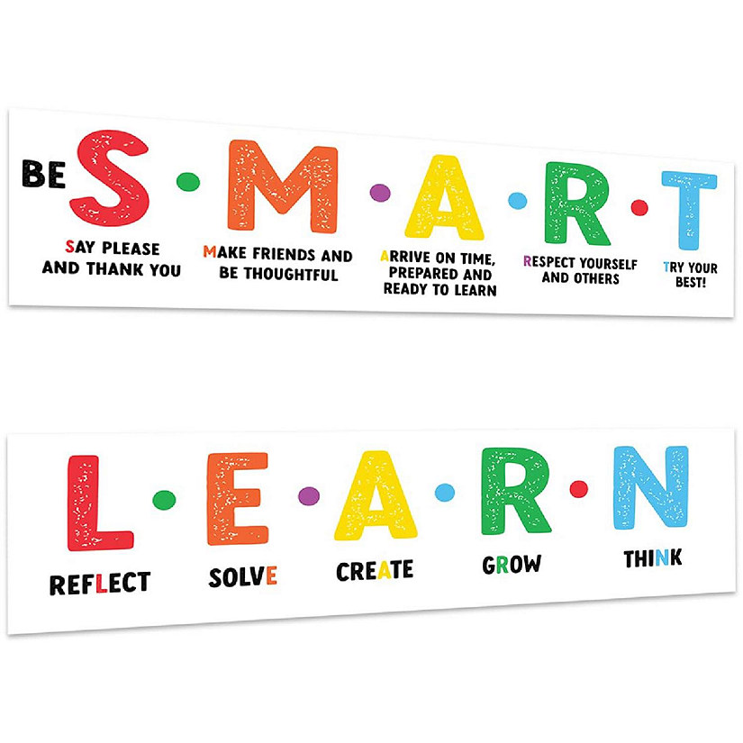 Smart &amp; Learn Classroom Banner - 13 x 48 Inch Image