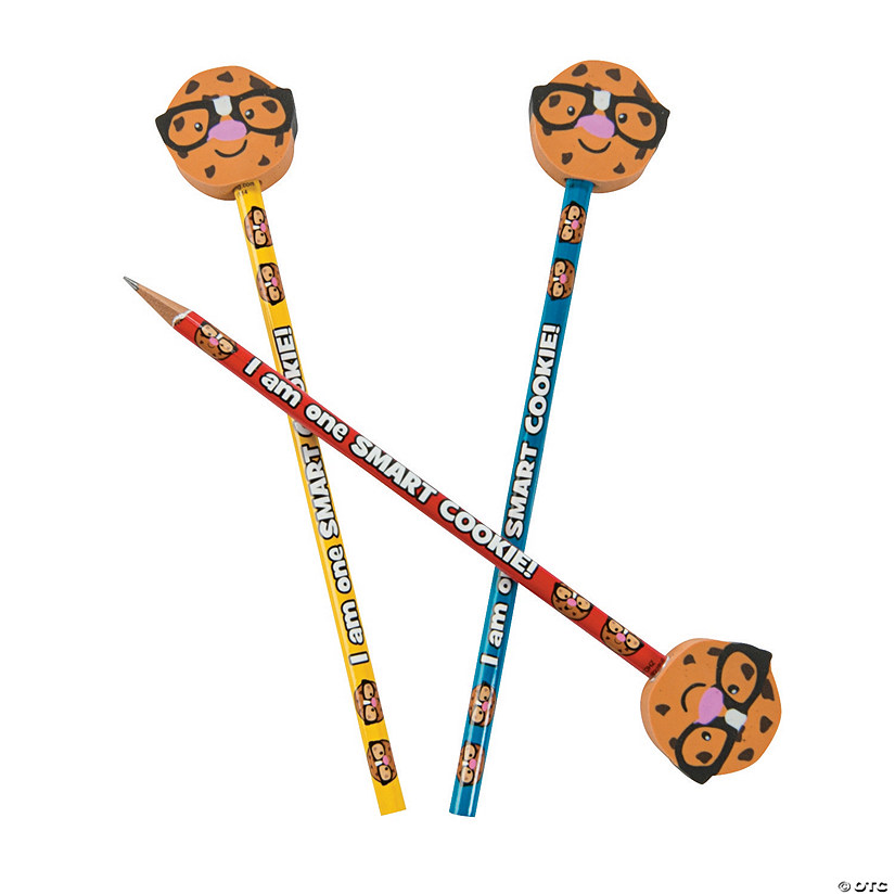 Smart Cookie Pencils with Pencil Top Erasers - 12 Pc. Image