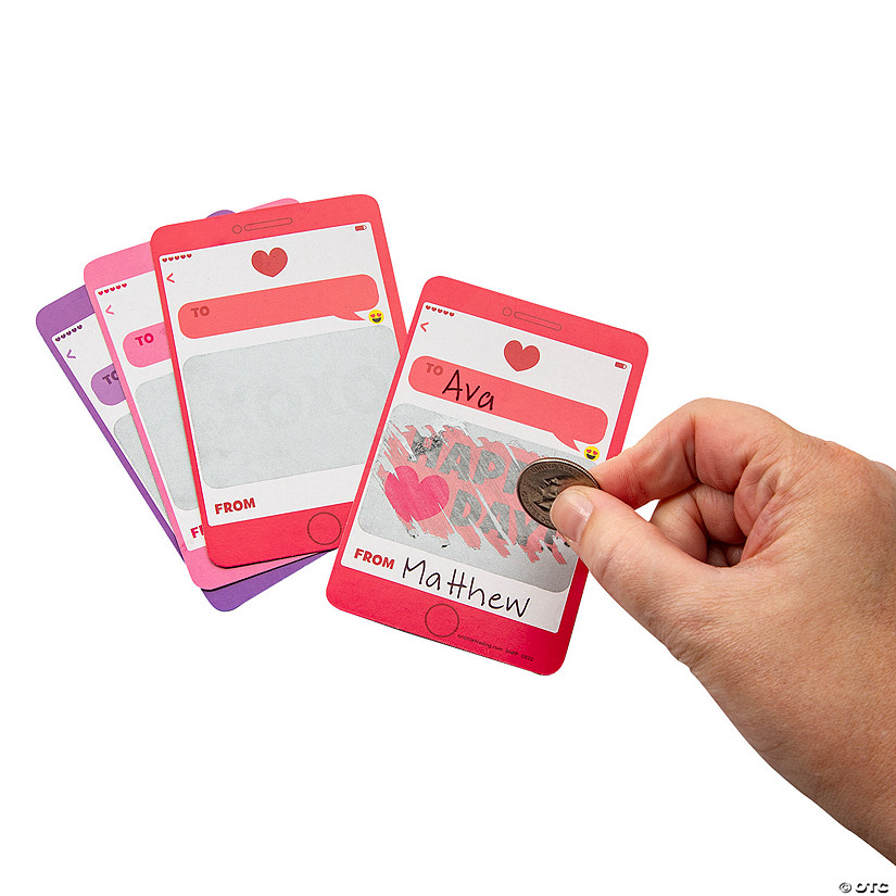 Smartphone Scratch-Off Cards Valentine Exchanges for 24 Image