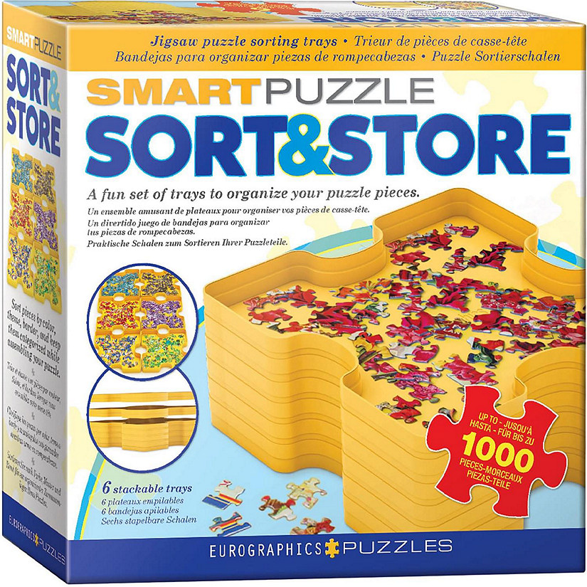SmartPuzzle Sort & Store 6-Piece Jigsaw Puzzle Tray Set Image