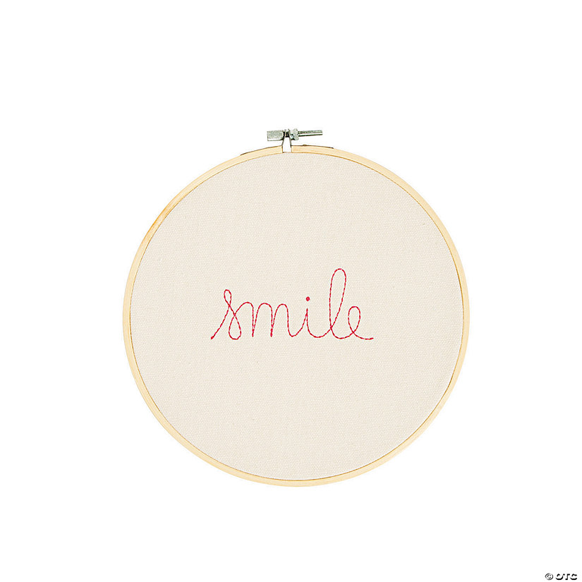 Smile Embroidery Hoop Image