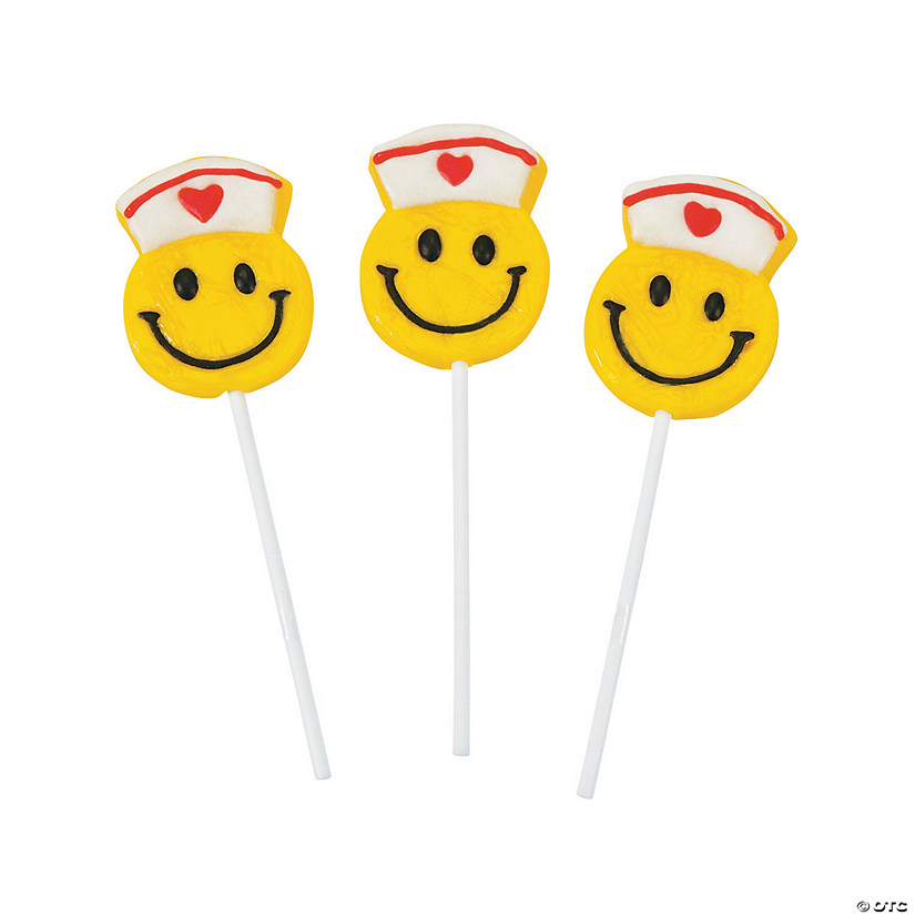 Smile Face Nurse Lollipops - 12 Pc. Image