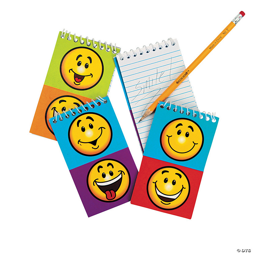 Smile Face Spiral Notepads - 12 Pc. Image
