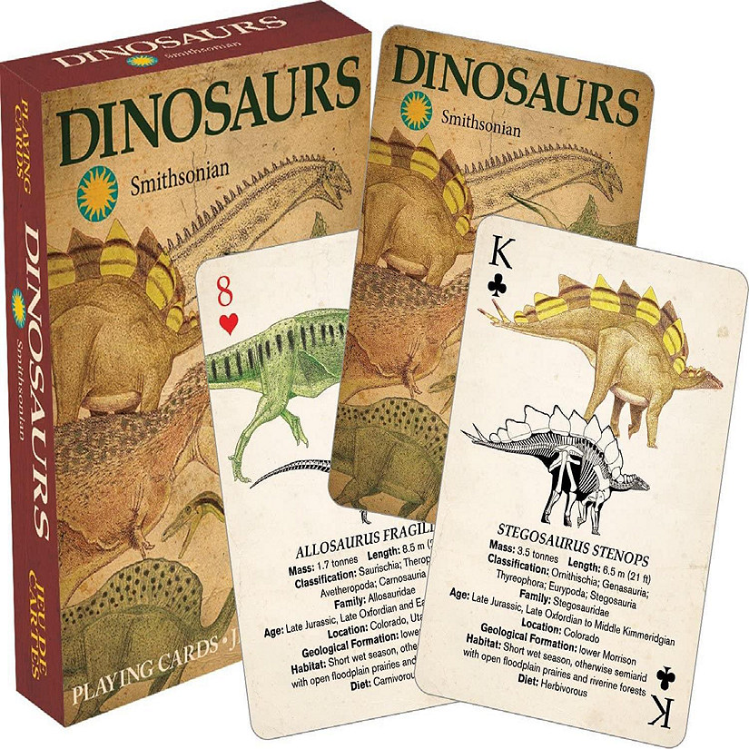 Smithsonian Dinosaurs Playing Cards  52 Card Deck + 2 Jokers Image