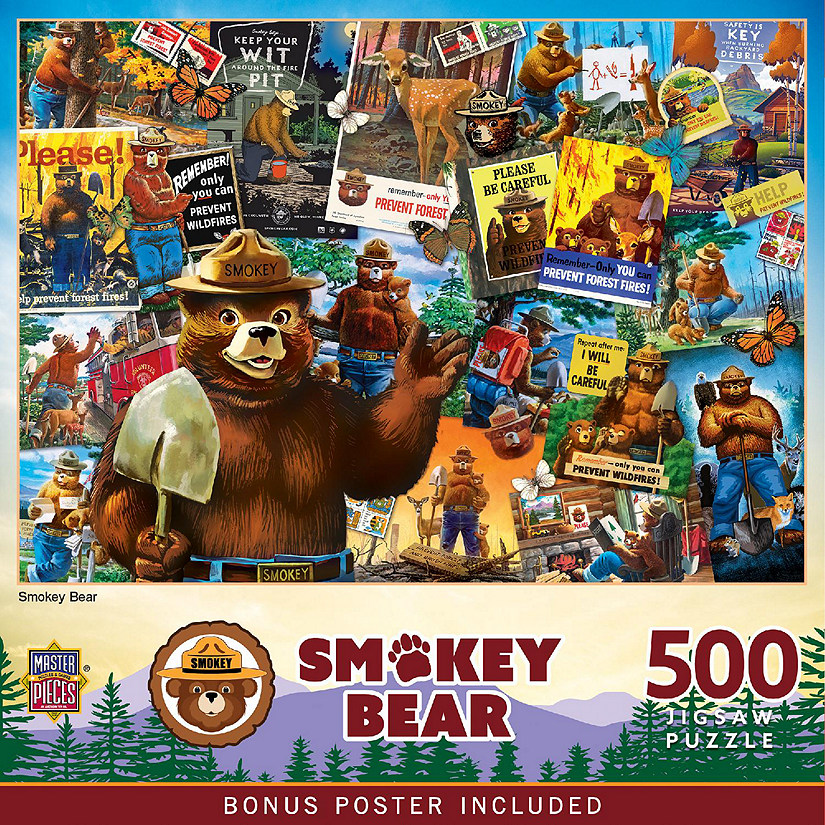 Smokey Bear Posters 500 Piece Jigsaw Puzzle Image