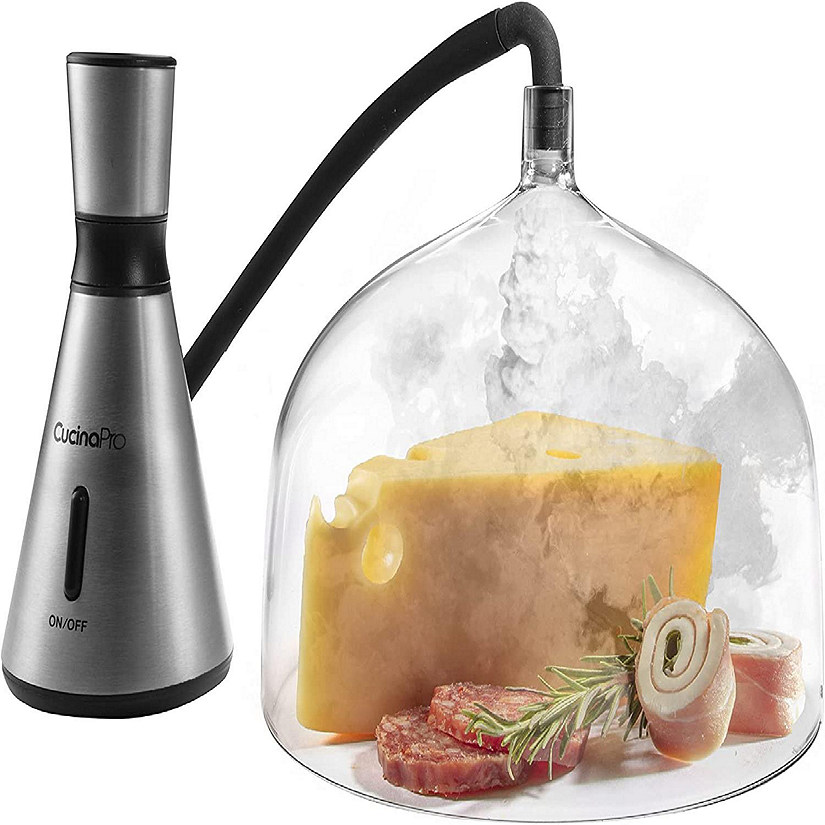Smoking Gun with XL 7-1/4" Dome- Hot Cold Portable Smoker Infuser Kit for Indoor Outdoor Use- Smoke Meat Cheese Cocktails Faster than Smoker Box, Large Dome Has Image