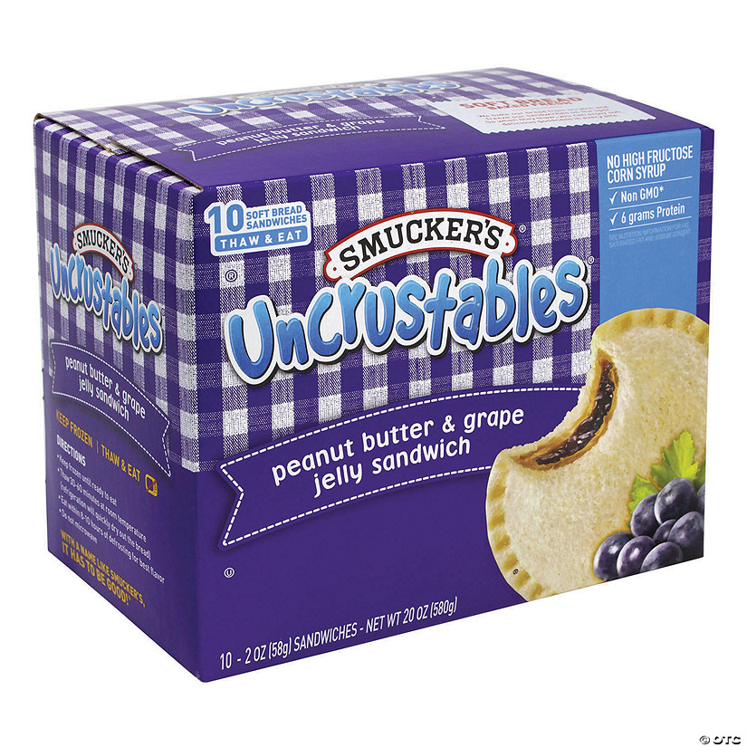 SMUCKER'S UNCRUSTABLES Peanut Butter & Grape, 2 oz - 10 Count, 2 Pack Image