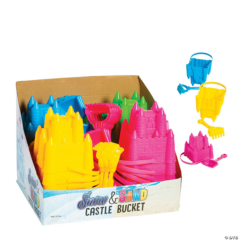 Snow & Sand Castle Buckets with Shovel or Rake - 36 pc. Image