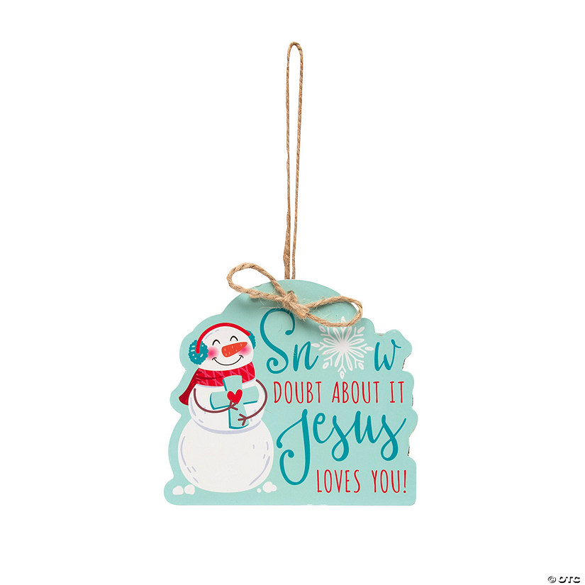 Snow Doubt About Jesus Christmas Ornaments - 12 Pc. Image