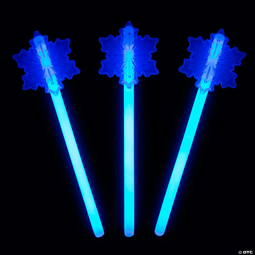 Snowflake Glow Wands - 12 Pc. Image