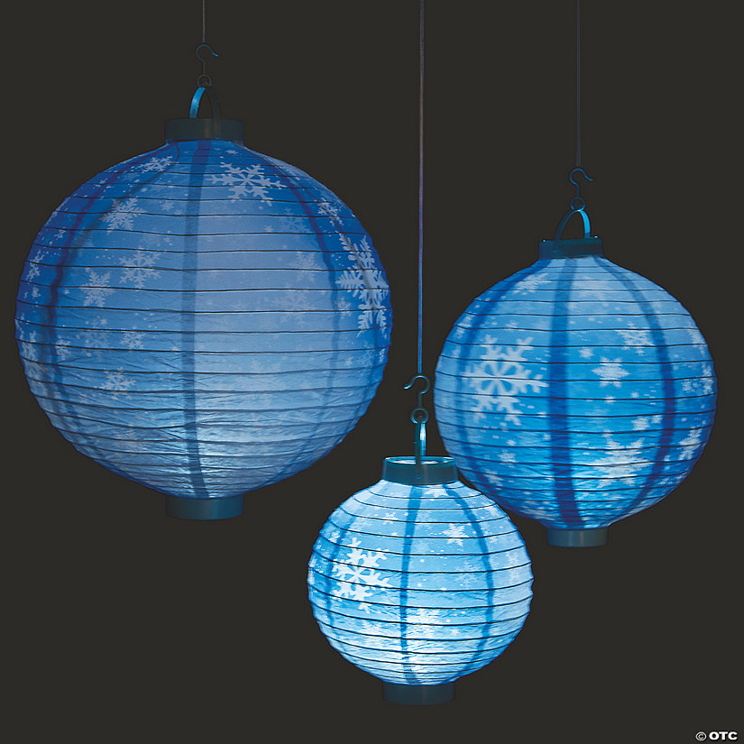 Snowflake LightUp Hanging Paper Lanterns Discontinued