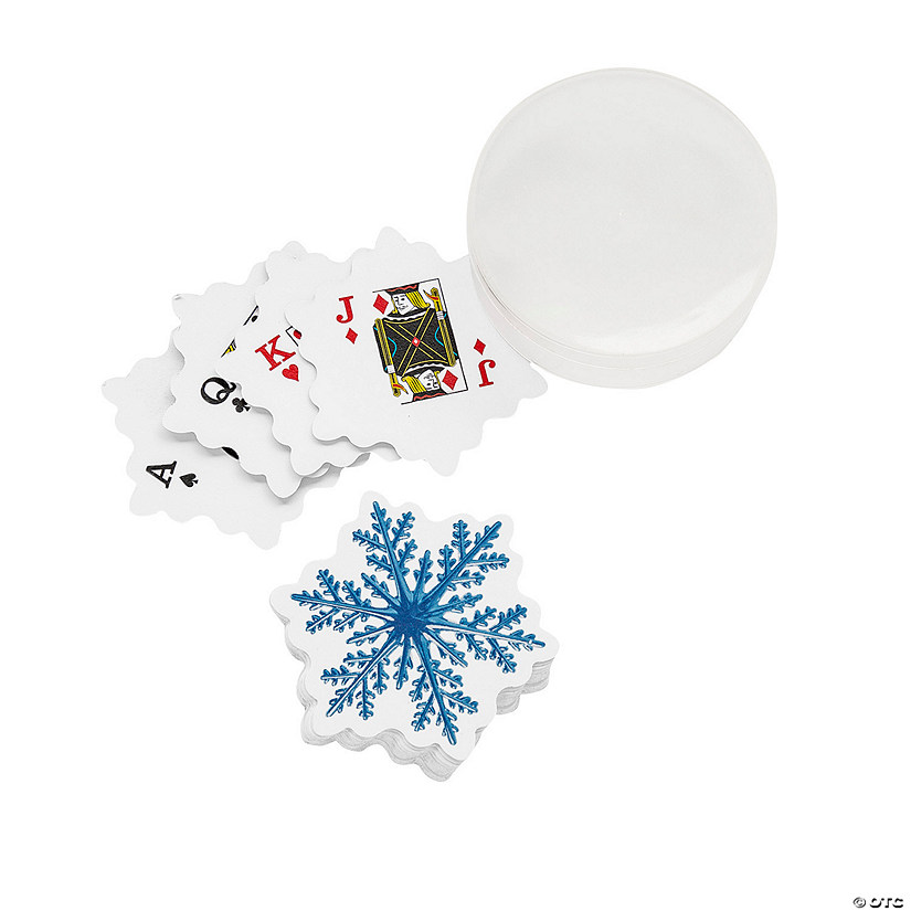 Snowflake-Shaped Playing Cards - 12 Pc. Image