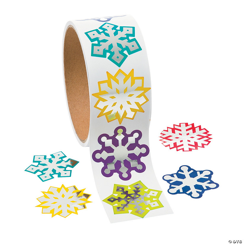 Snowflake Sticker Roll - 100 Pc. Image