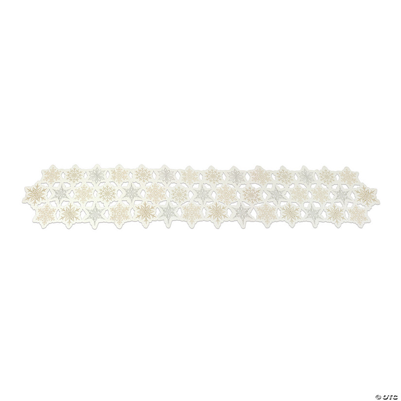 Snowflake Table Runner 68"L X 13"W Polyester Image