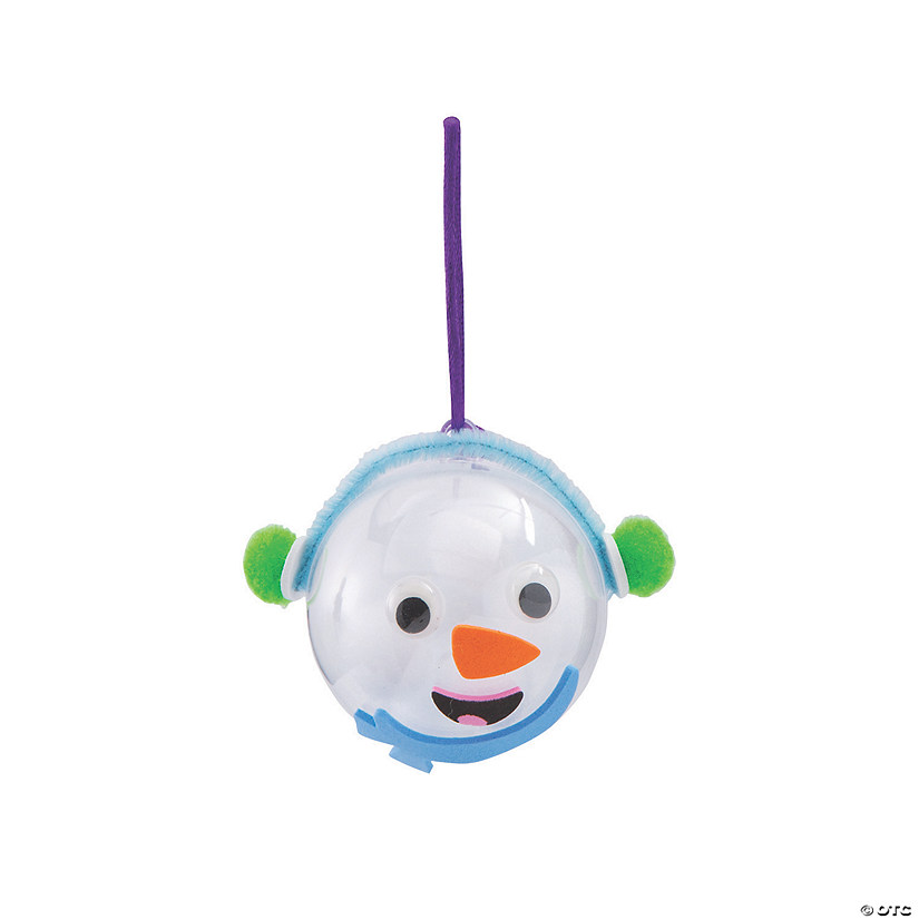 Snowman Bulb Christmas Ornament Craft Kit - Makes 12 Image