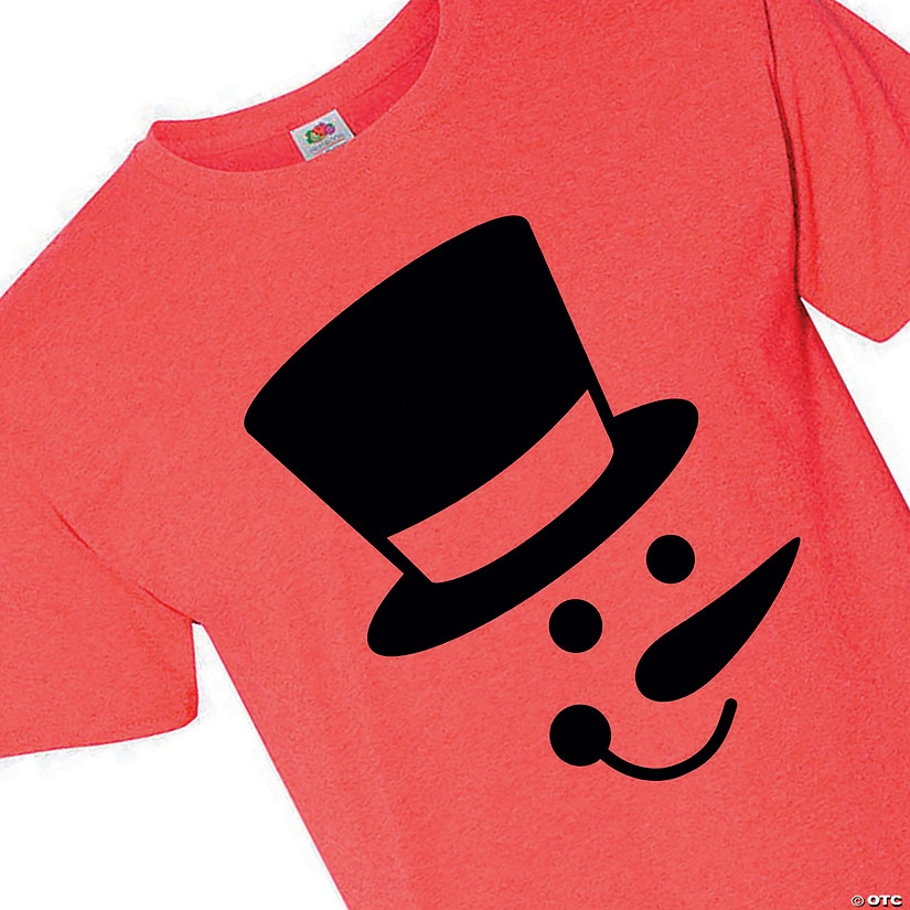 Snowman Face Adult&#8217;s T-Shirt Image