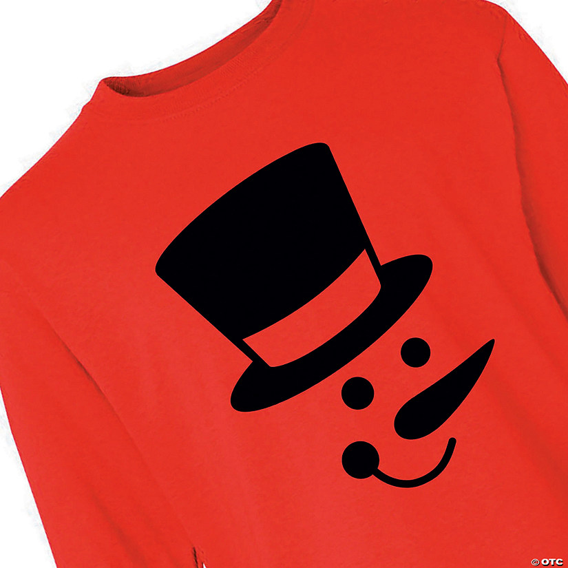 Snowman Face Youth T-Shirt - Extra Large Image
