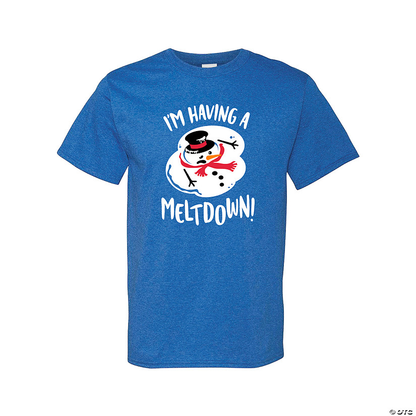 Snowman Meltdown Adult&#8217;s T-Shirt Image