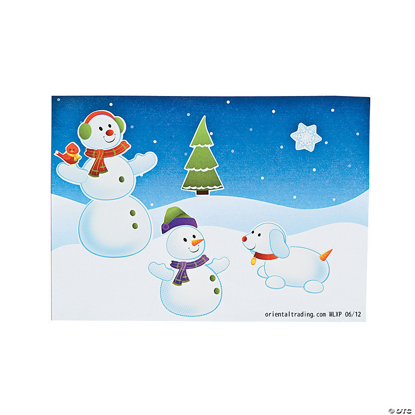 Snowman Mini Sticker Scenes - 12 Pc. Image