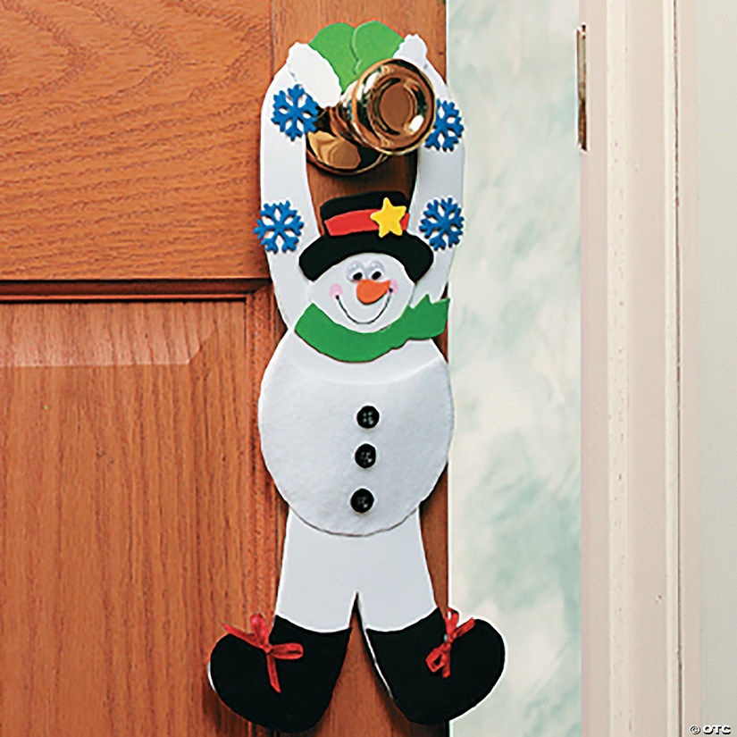 Snowman Pouch Doorknob Hanger Craft Kit - Makes 12 Image