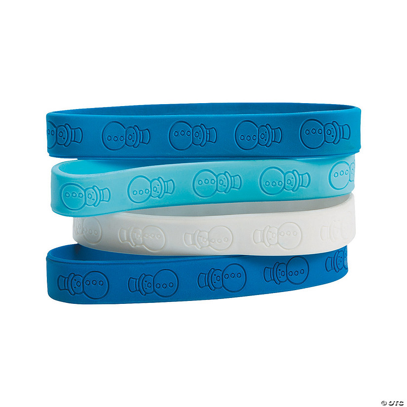 Snowman Rubber Bracelets - 24 Pc. Image