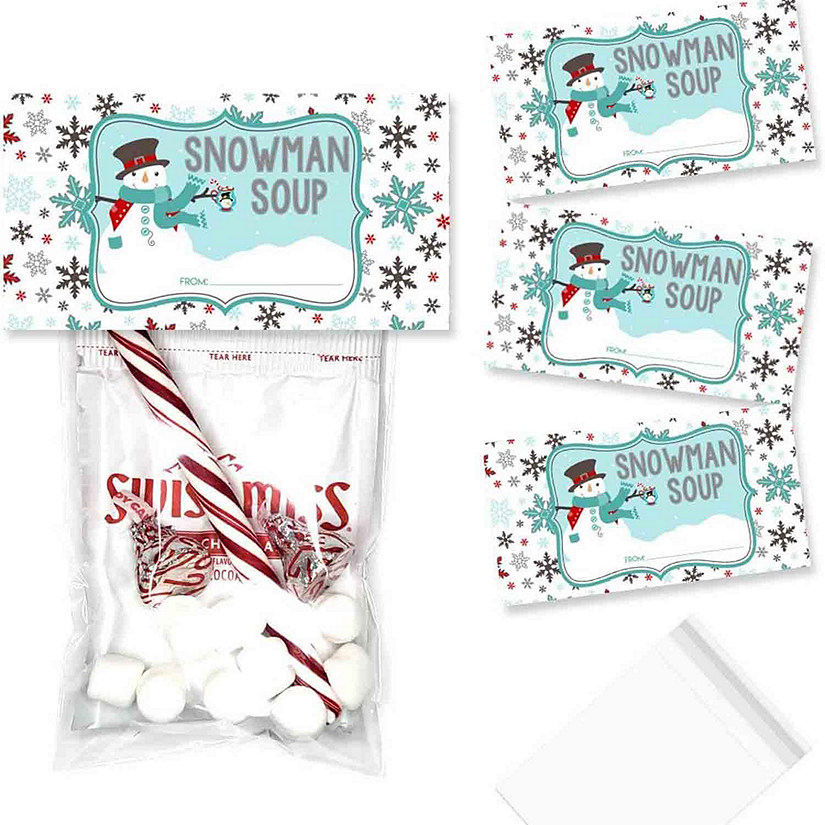 Snowman Soup Bag Toppers 40pc. by AmandaCreation Image