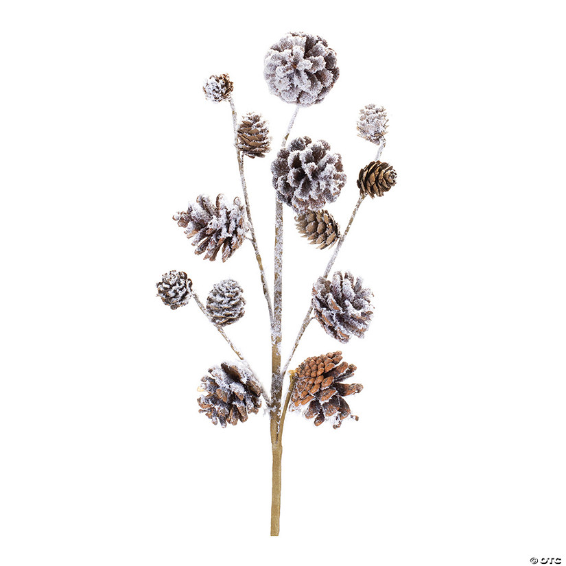 Snowy Pine Cone Spray (Set of 6) Image