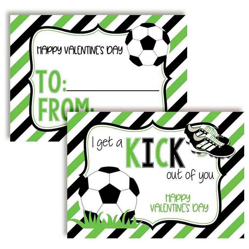 Soccer Classroom Valentines 30pc. by AmandaCreation Image