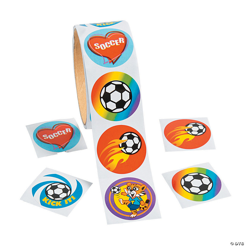 Soccer Sticker Roll - 100 Pc. Image