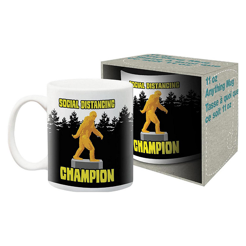 Social Distancing Bigfoot 11 Ounce Ceramic Mug Image