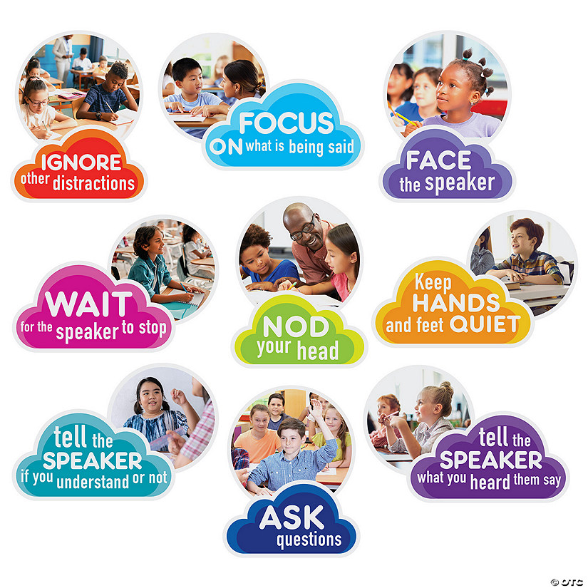 Social Emotional Learning Active Listener Wall Decorations - 9 Pc. Image