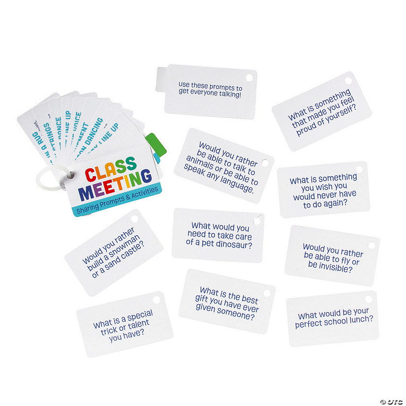 Social Emotional Learning Classroom & Morning Meeting Card Sets on a Ring - 3 Sets Image