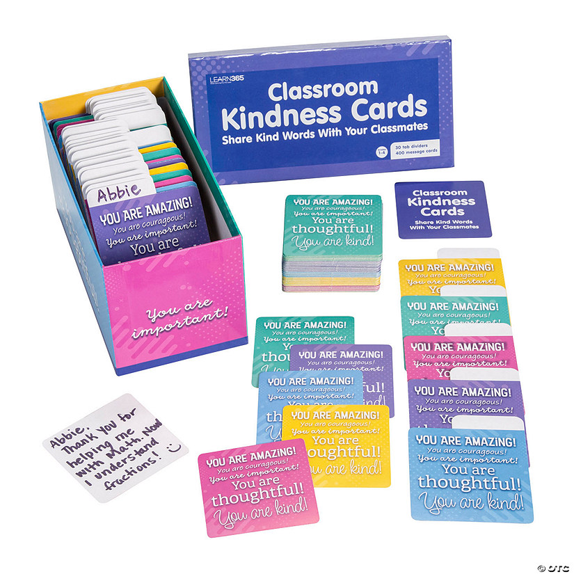 Social Emotional Learning Classroom Kindness Cards with Storage Box - 431 Pc. Image