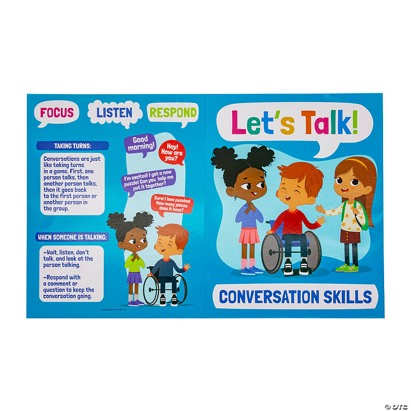 Social Emotional Learning Conversation Skills Reference Pocket Folder - 3 Pc. Image
