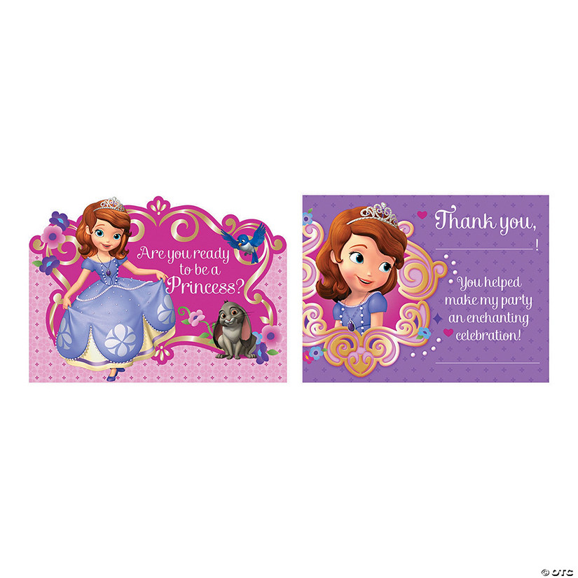 Sofia The First Invitations & Thank You Cards - 16 Pc. Image